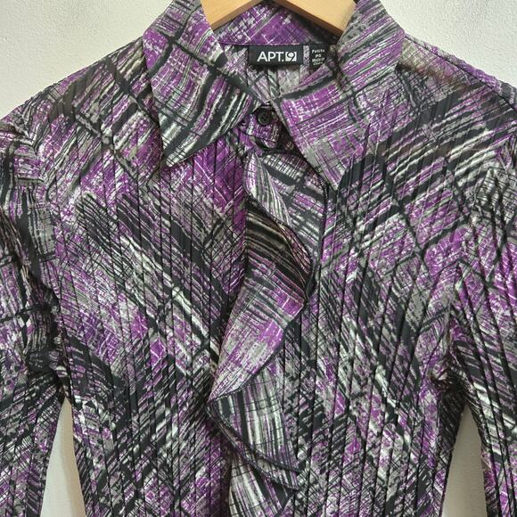 APT.9 Womens Vintage 90s Y2K Whimsigoth Flowy Sheer Ruffle Flare Cuff Top PSmall - Picture 4 of 12